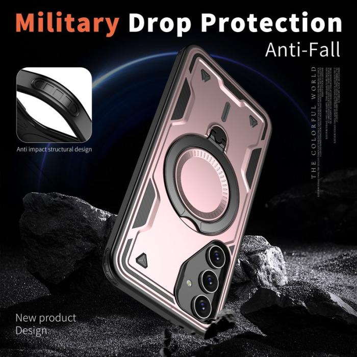 N/A - Samsung Galaxy S23 FE Skal Plast Militärskydd - Roséguld