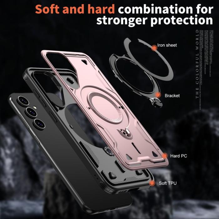 N/A - Samsung Galaxy S23 FE Skal Plast Militärskydd - Roséguld