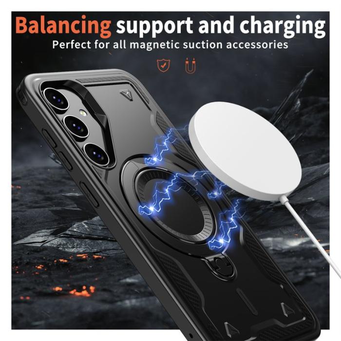 N/A - Samsung Galaxy S23 FE Skal Plast Militärskydd - Svart