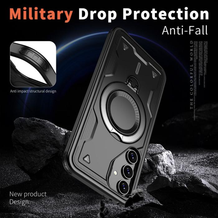 N/A - Samsung Galaxy S23 FE Skal Plast Militärskydd - Svart