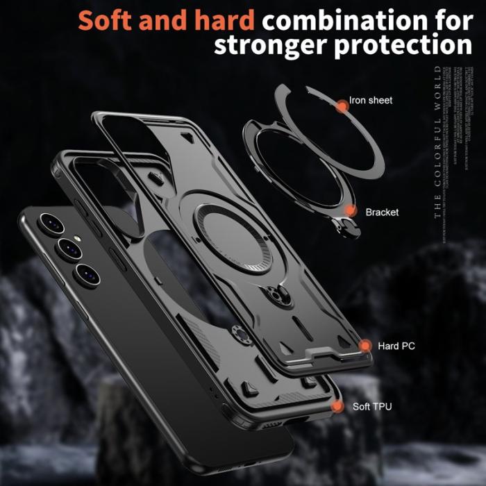 N/A - Samsung Galaxy S23 FE Skal Plast Militärskydd - Svart