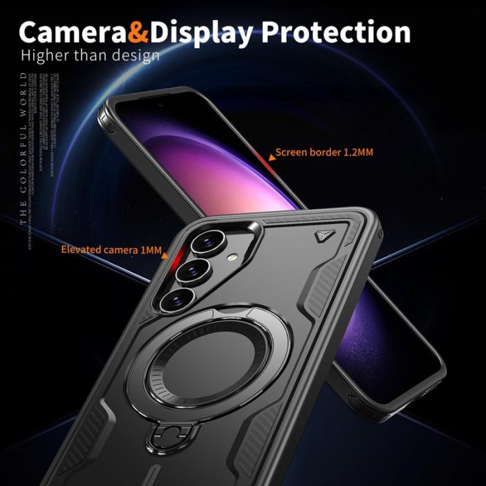 N/A - Samsung Galaxy S23 FE Skal Plast Militärskydd - Svart