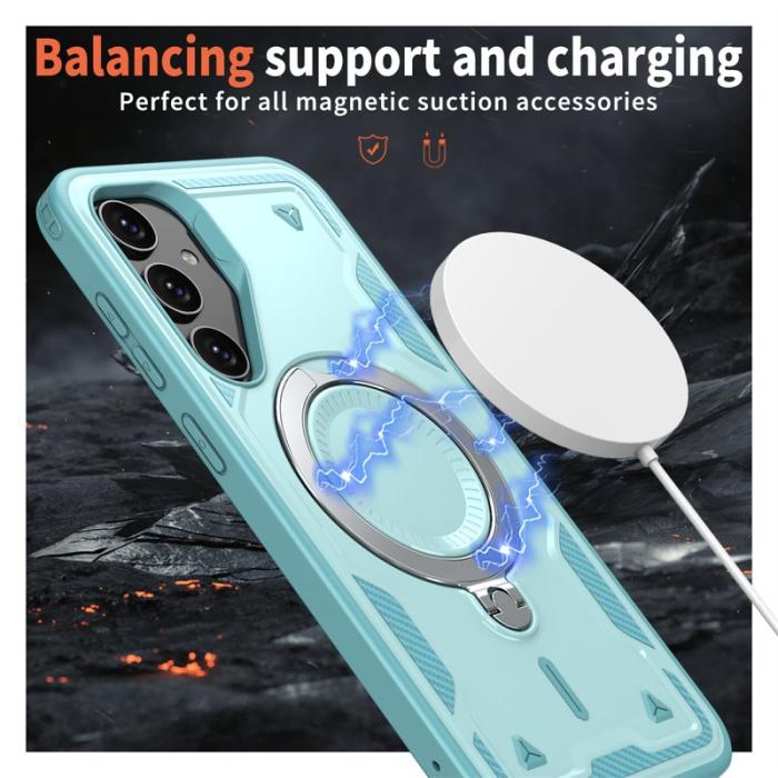 N/A - Samsung Galaxy S23 FE Skal Plast Militärt Skydd - Baby Blue