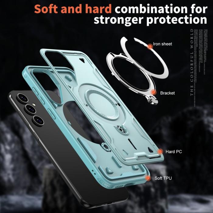 N/A - Samsung Galaxy S23 FE Skal Plast Militärt Skydd - Baby Blue