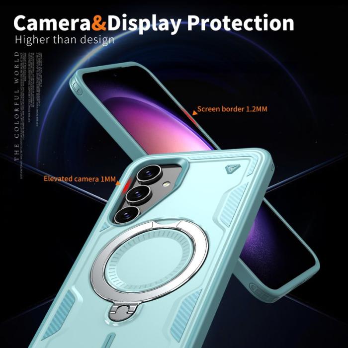 N/A - Samsung Galaxy S23 FE Skal Plast Militärt Skydd - Baby Blue