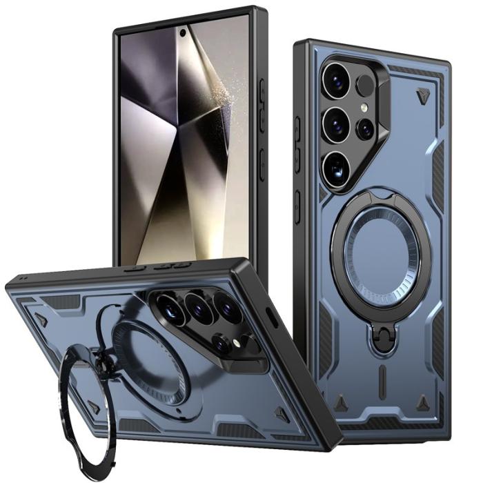 N/A - Samsung Galaxy S23 Ultra Skal Plast Militärskydd - Blå