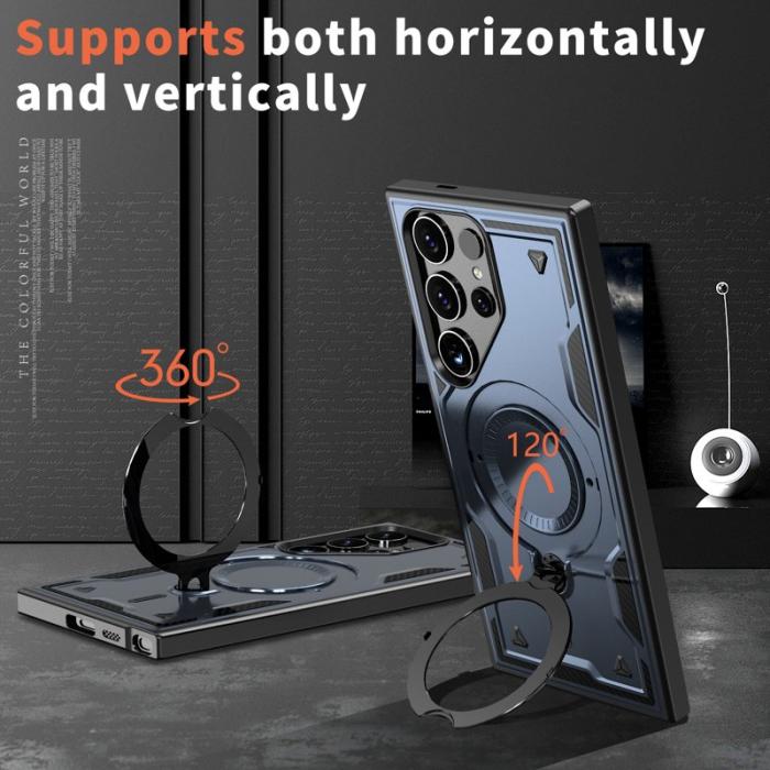 N/A - Samsung Galaxy S23 Ultra Skal Plast Militärskydd - Blå