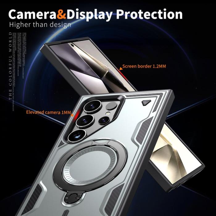 N/A - Samsung Galaxy S23 Ultra Skal Plast Militärt Skydd - Grå