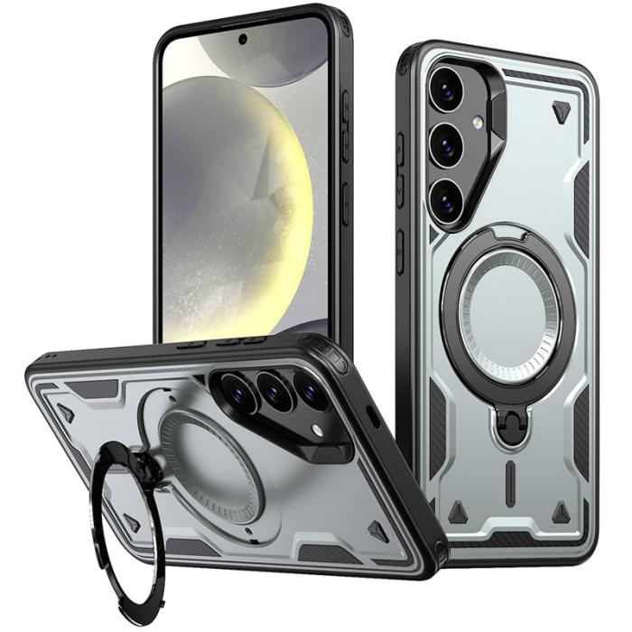 N/A - Samsung Galaxy S24 FE Skal Plast Militärt Skydd - Grå