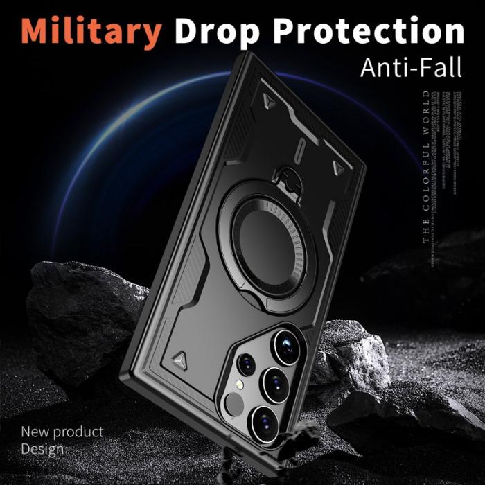 N/A - Samsung Galaxy S24 Ultra Skal Plast Militärskydd - Svart