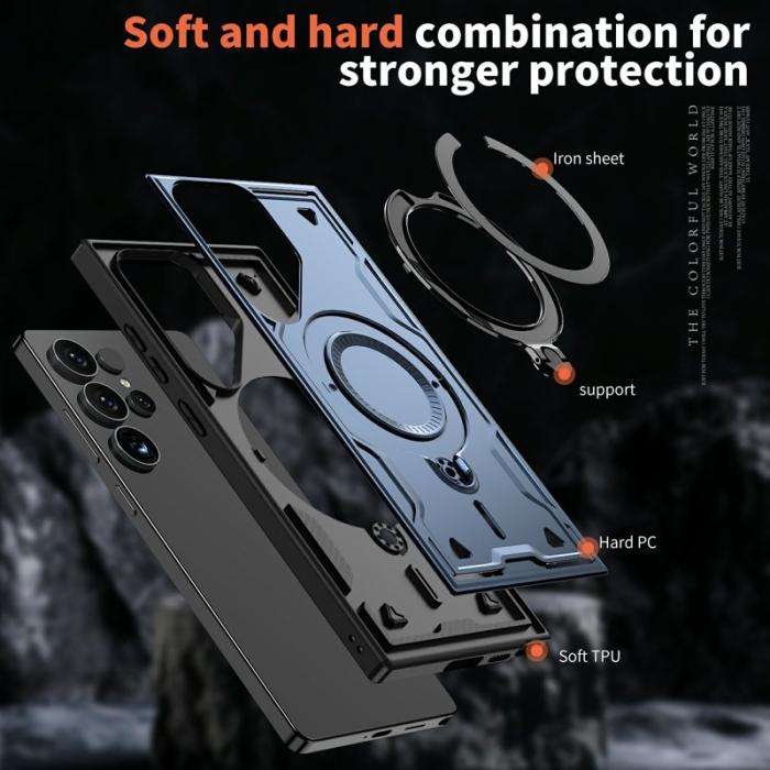 N/A - Samsung Galaxy S25 Ultra Skal Plast Militärskydd - Blå