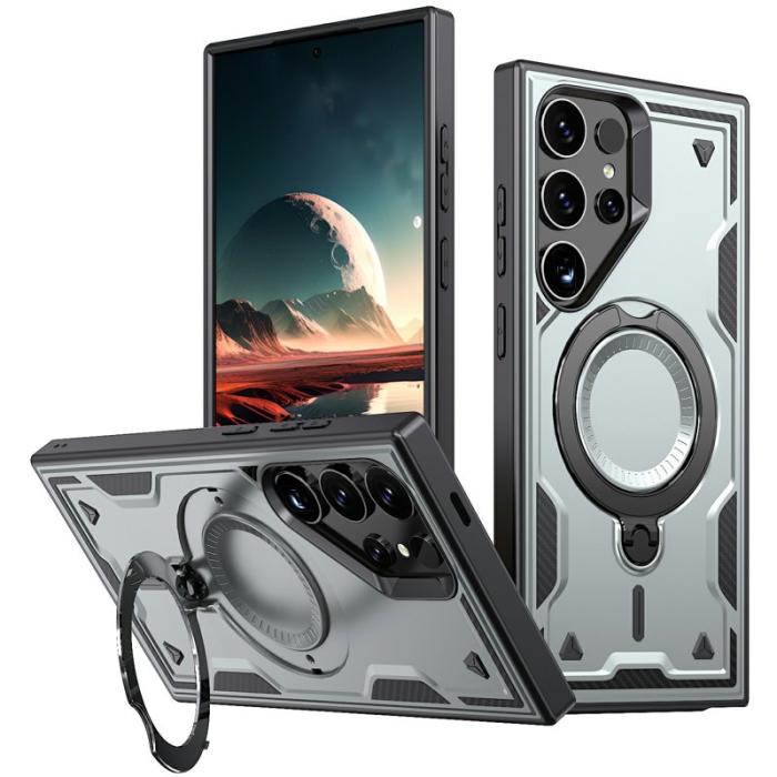 N/A - Samsung Galaxy S25 Ultra Skal Plast Militärskydd - Grå