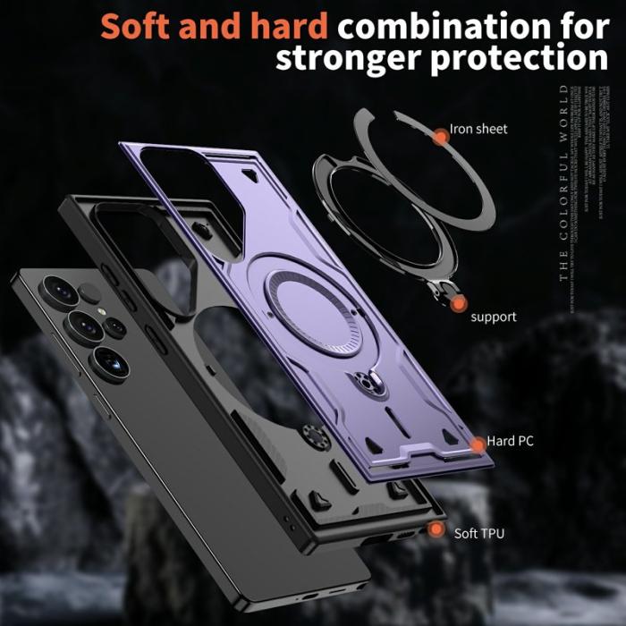 N/A - Samsung Galaxy S25 Ultra Skal Plast Militärskydd - Lila