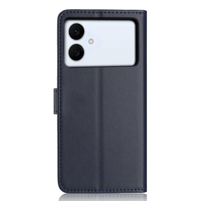 OEM - Samsung Galaxy S26 Edge Plånboksfodral Konstläder Ställ - Blå