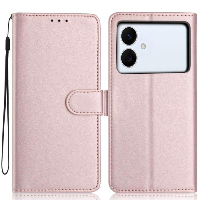 OEM - Samsung Galaxy S26 Edge Plånboksfodral Konstläder Ställ - Roséguld