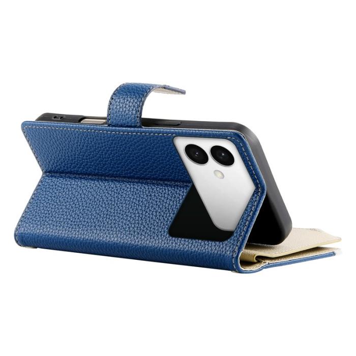 OEM - Samsung Galaxy S26 Edge Plånboksfodral Dragkedja Konstläder Flip - Blå