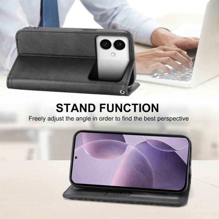 ABEEL - Samsung Galaxy S26 Edge Plånboksfodral Konstläder - Svart