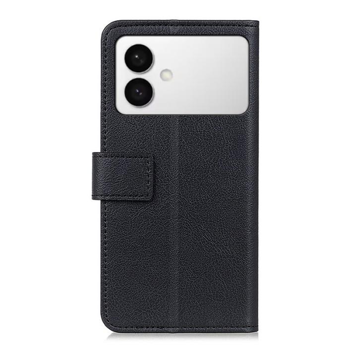 OEM - Samsung Galaxy S26 Edge Plånboksfodral Konstläder Ställ - Svart