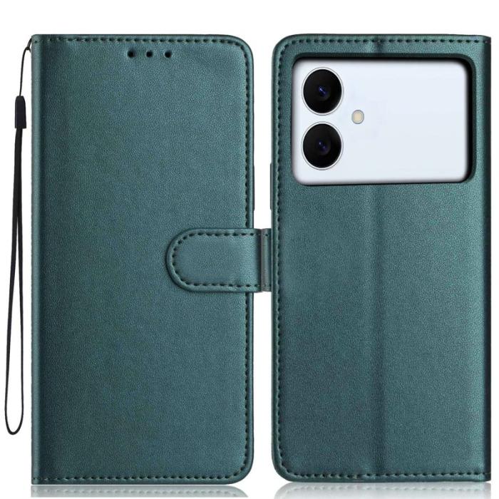 OEM - Samsung Galaxy S26 Edge Plånboksfodral Med Rem Konstläder Ställ - Grön