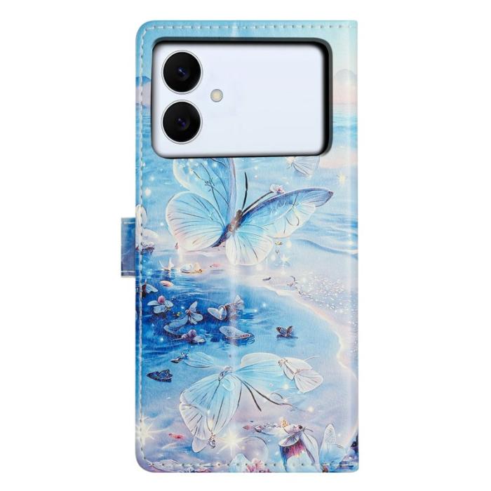 OEM - Samsung Galaxy S26 Edge Plånboksfodral Mönstertryck Konstläder - Ocean Butterfly
