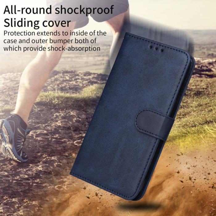 ABEEL - Samsung Galaxy S26 Edge Plånboksfodral Konstläder Folio Flip - Blå