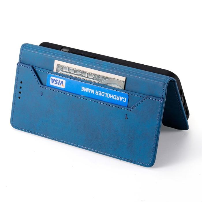 OEM - Samsung Galaxy S26 Edge Plånboksfodral RFID Skydd Konstläder - Blå