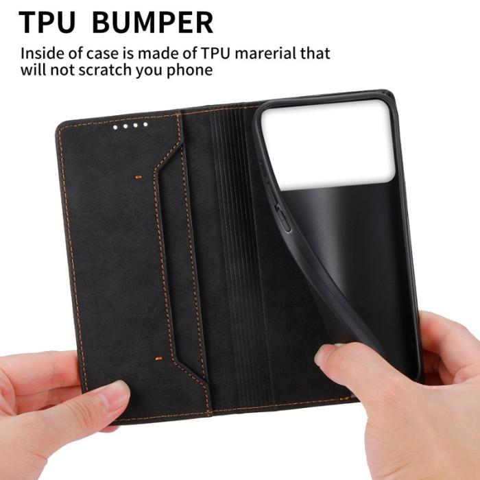 OEM - Samsung Galaxy S26 Edge Plånboksfodral RFID Skydd Konstläder - Svart