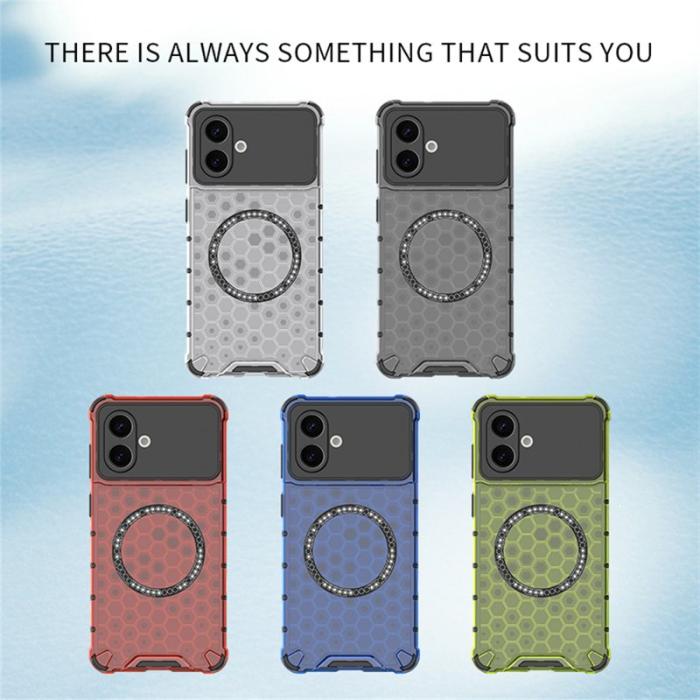 OEM - Samsung Galaxy S26 Edge Mobilskal Honeycomb Design TPU + PC - Grön