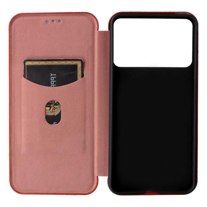 OEM - Samsung Galaxy S26 Edge Mobilskal Kolfiber Textur Stötsäker Konstläder - Brun