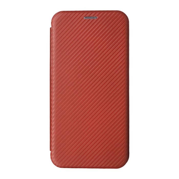 OEM - Samsung Galaxy S26 Edge Mobilskal Kolfiber Textur Stötsäker Konstläder - Brun