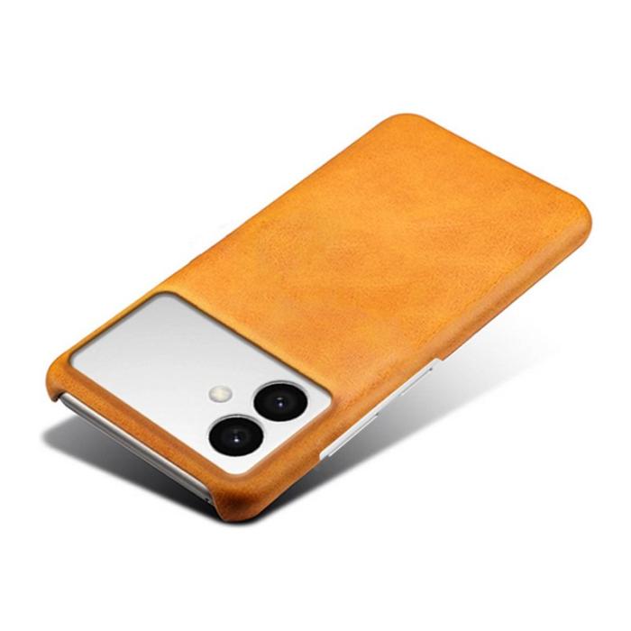 OEM - Samsung Galaxy S26 Edge Mobilskal Konstläder Hård PC Skydd - Orange