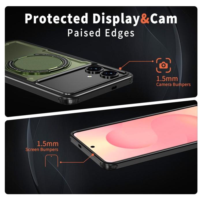 OEM - Samsung Galaxy S26 Edge Mobilskal Magnetiskt TPU + PC - Grön