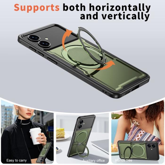 OEM - Samsung Galaxy S26 Edge Mobilskal Magnetiskt TPU + PC - Grön