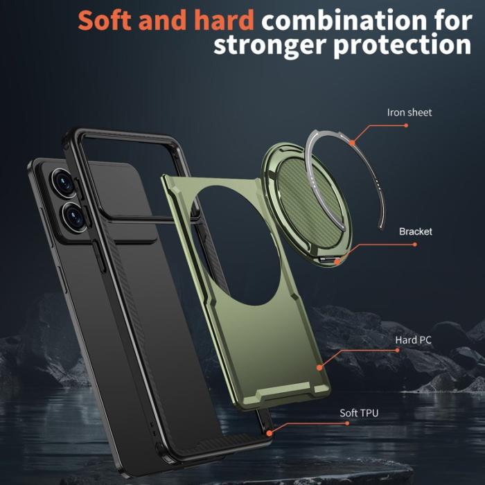 OEM - Samsung Galaxy S26 Edge Mobilskal Magnetiskt TPU + PC - Grön