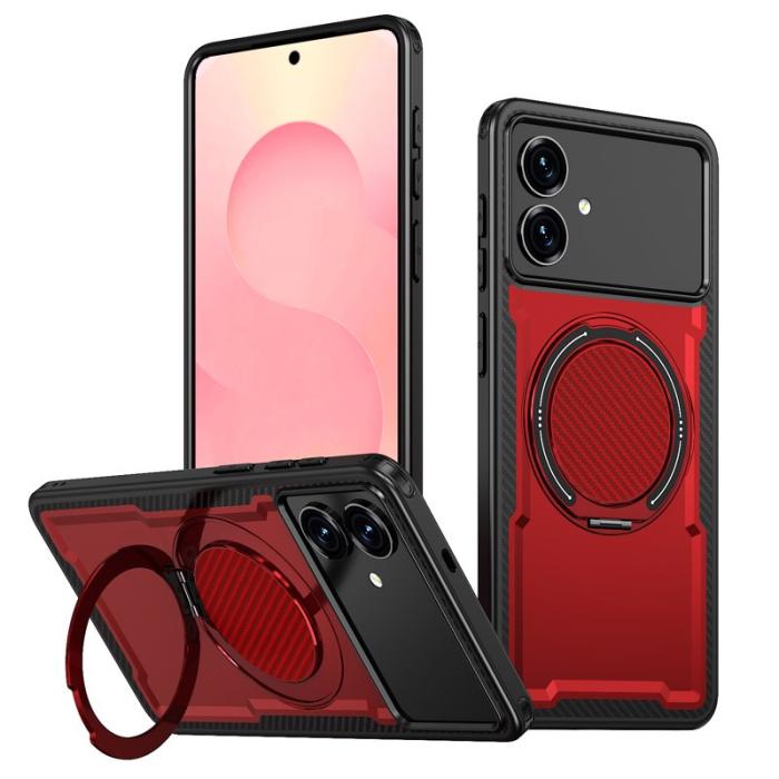 OEM - Samsung Galaxy S26 Edge Mobilskal Magnetiskt TPU + PC - Röd