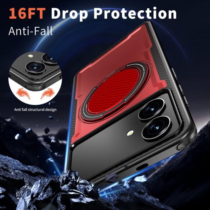 OEM - Samsung Galaxy S26 Edge Mobilskal Magnetiskt TPU + PC - Röd