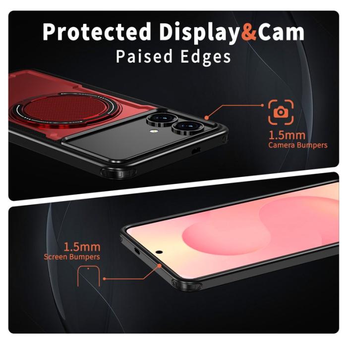 OEM - Samsung Galaxy S26 Edge Mobilskal Magnetiskt TPU + PC - Röd