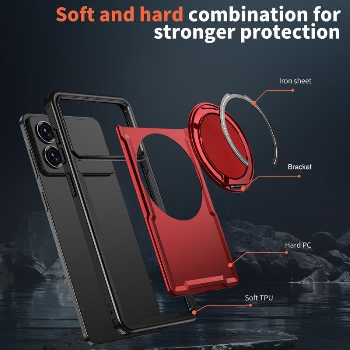 OEM - Samsung Galaxy S26 Edge Mobilskal Magnetiskt TPU + PC - Röd