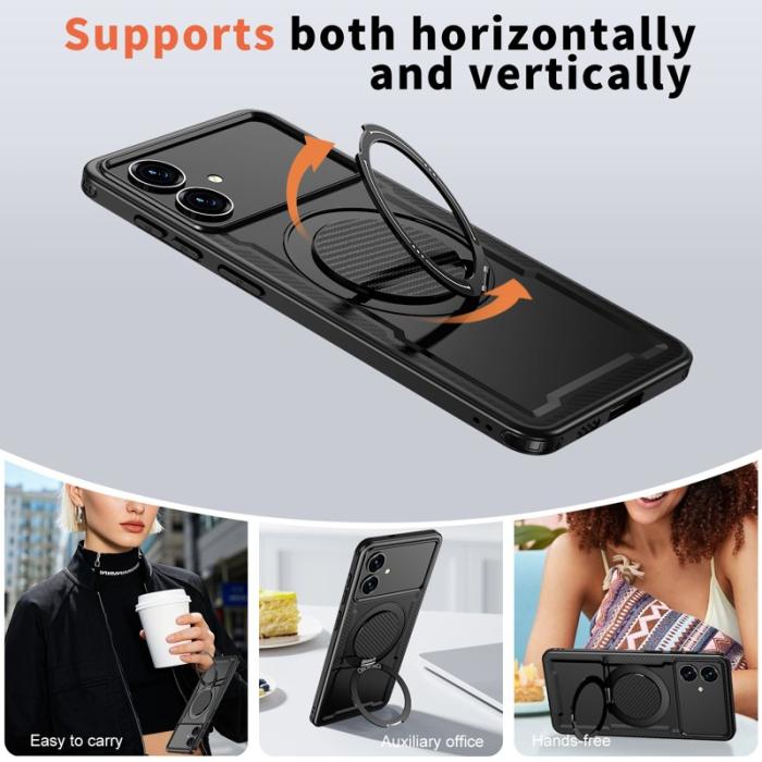 OEM - Samsung Galaxy S26 Edge Mobilskal Magnetiskt TPU + PC - Svart