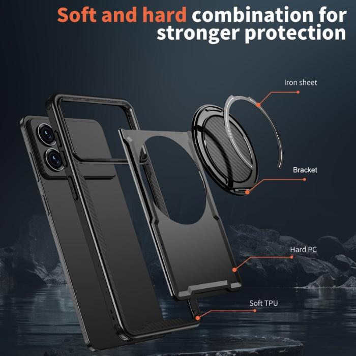 OEM - Samsung Galaxy S26 Edge Mobilskal Magnetiskt TPU + PC - Svart