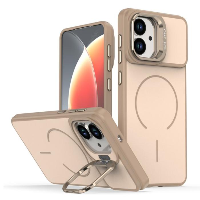 OEM - Samsung Galaxy S26 Edge Mobilskal Plast Med Ställning - Guld