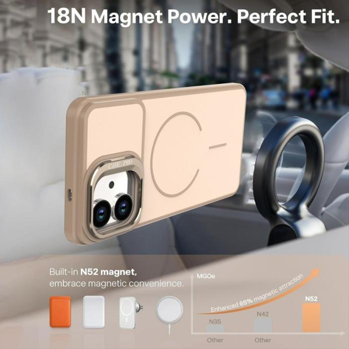 OEM - Samsung Galaxy S26 Edge Mobilskal Plast Med Ställning - Guld