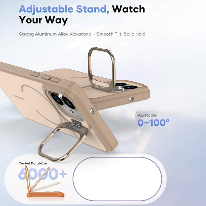 OEM - Samsung Galaxy S26 Edge Mobilskal Plast Med Ställning - Guld