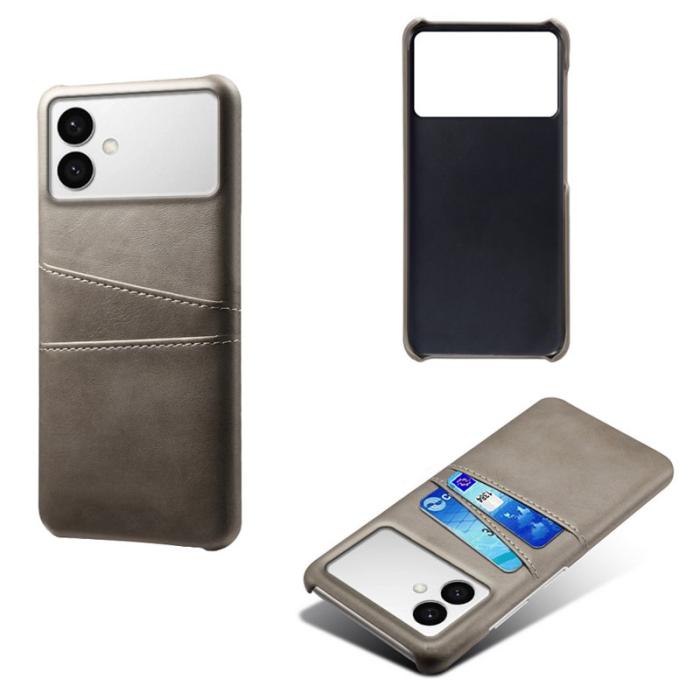 OEM - Samsung Galaxy S26 Edge Mobilskal PU Läder + Hård PC - Grå