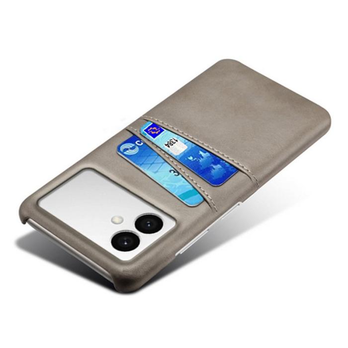 OEM - Samsung Galaxy S26 Edge Mobilskal PU Läder + Hård PC - Grå