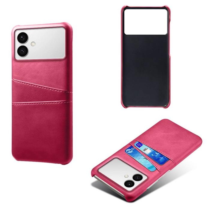 OEM - Samsung Galaxy S26 Edge Mobilskal PU Läder + Hård PC - Rosa