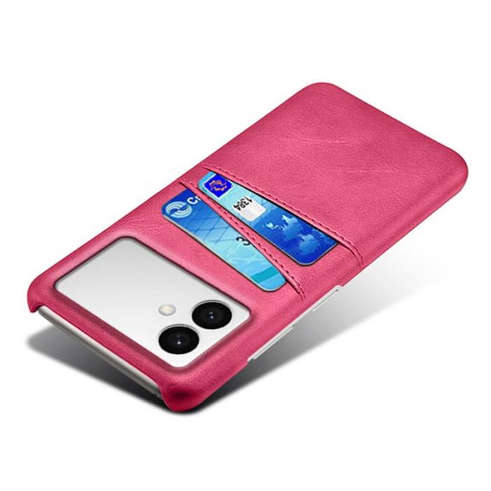 OEM - Samsung Galaxy S26 Edge Mobilskal PU Läder + Hård PC - Rosa