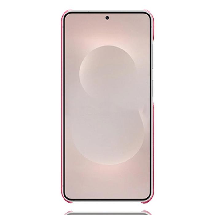 OEM - Samsung Galaxy S26 Edge Mobilskal PU Läder + Hård PC - Rosa