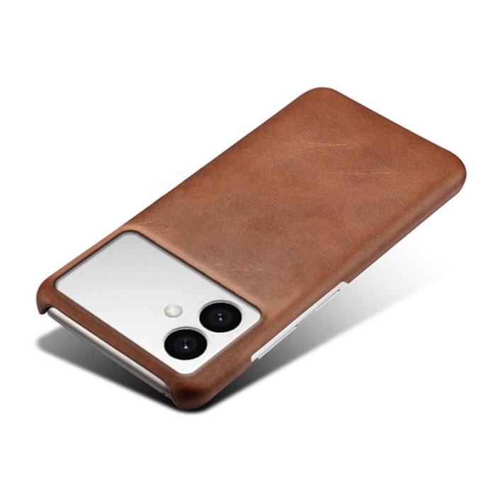 OEM - Samsung Galaxy S26 Edge Mobilskal PU Läder Hård PC Skydd - Brun