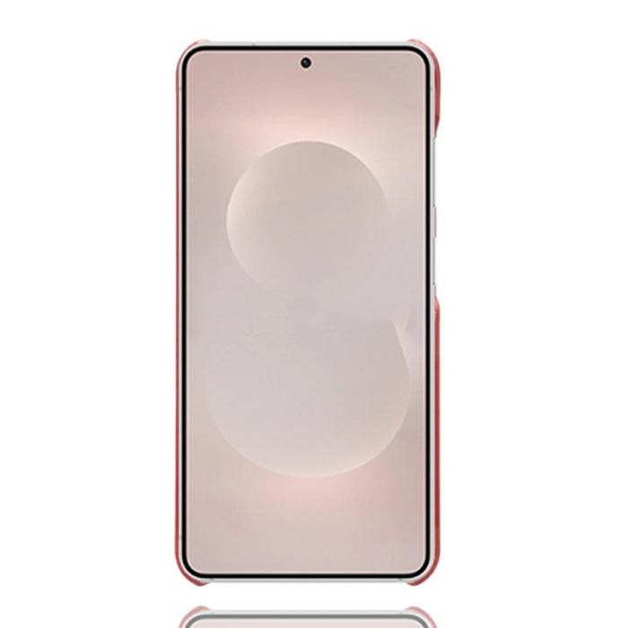 OEM - Samsung Galaxy S26 Edge Mobilskal PU Läder Hård PC Skydd - Röd